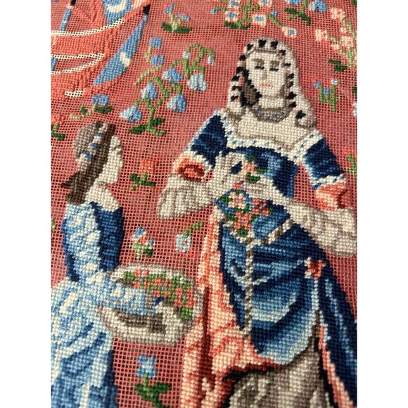 Dimensions Unfinished Needlework 1980 #2128 Cluny L'odorat Lady Unicorn - Picture 1 of 14